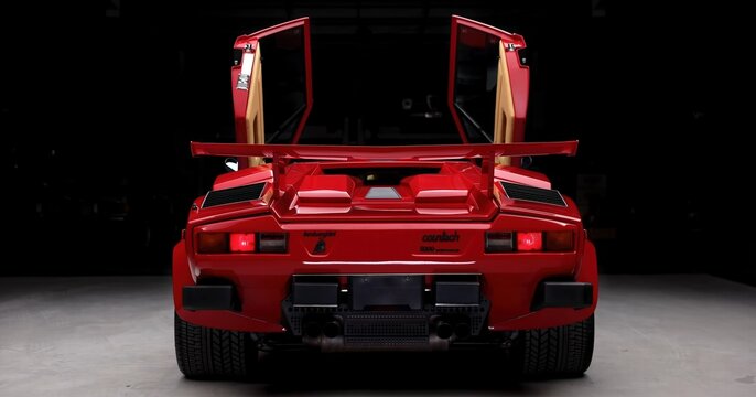 Lamborghini Countach, retro sports supercar. 