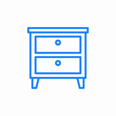 bedside table icon sign vector