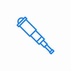 brass telescope icon sign vector