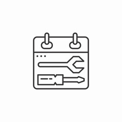 calendar settings icon sign vector