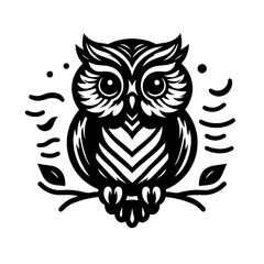 Fototapeta premium owl on white background