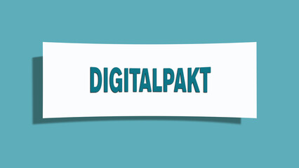 Digitalpakt (Digital Pact) - A card isolated on light green background.