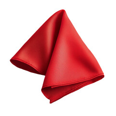 Red Dinner Napkin isolated on transparent background