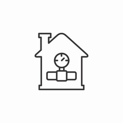 clock house icon sign vector