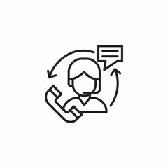 customer service call icon sign vector