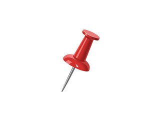Red pin isolated on transparent background