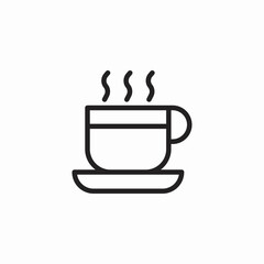 hot coffee cup icon sign vector