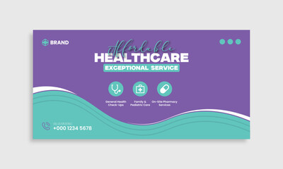 Health Care and Medical Billboard template Design.