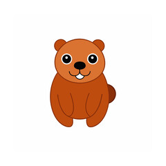 Fototapeta premium Adorable Animal Vector Clipart Wildlife and Pets on White Background