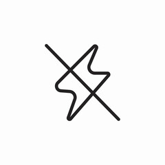 no flash allowed icon sign vector