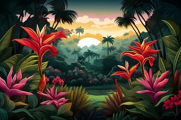 Exotic Paradise Wallpaper, Exotic Paradise Landscape, Tropical Paradise Scenery, Exotic Island Wallpaper, Tropical Dreamland Scenery, Nature Landscape, Exotic Scenery Wall Art, Exotic Background