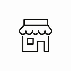 small shop front icon sign vector