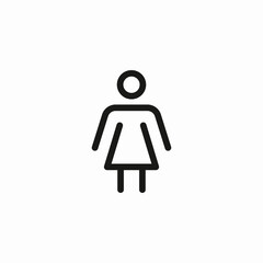 standing female form icon sign vector