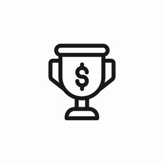 trophy award cup icon sign vector