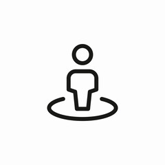 user on location icon sign vector