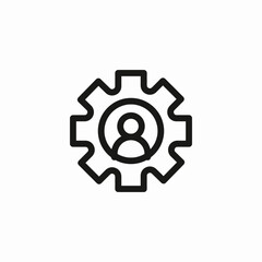 user with gear icon sign vector