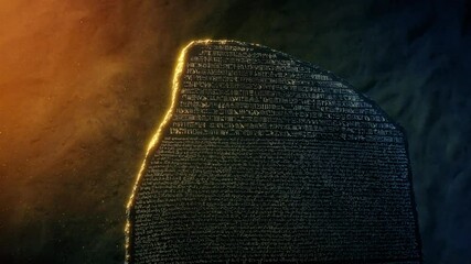 Tablet With Ancient Writings In Cave