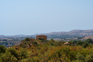 Valley of the Temples (Valle dei Templi), The Temple of Concordia, an ancient Greek Temple, Agrigento, Sicily. Temple of Concordia, Agrigento, Sicily, Italy Travel and sightseeing journey concept