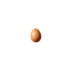 A Single Brown Egg isolated on transparent background