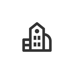Building icon. Architecture symbol modern, simple, vector, icon for website design, mobile app, ui. Vector Illustration