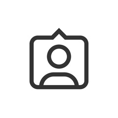 Tag profile icon. User symbol modern, simple, vector, icon for website design, mobile app, ui. Vector Illustration