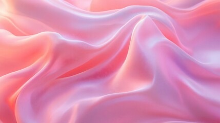 Pink fabric waves gracefully
