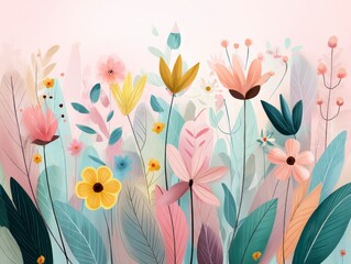 Pastel Floral Dreamscape