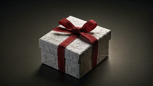 Photorealistic image of a string tied around gift box