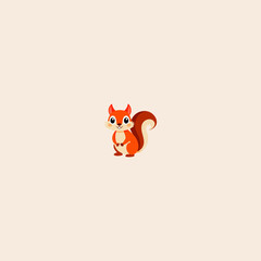 Colorful Squirrel icon flat vector design. 