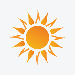 sun vector symbol icon design. illustration isolated on white background.