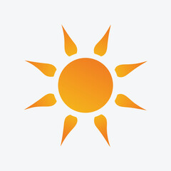 sun vector symbol icon design. illustration isolated on white background.