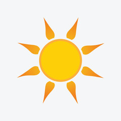sun vector symbol icon design. illustration isolated on white background.