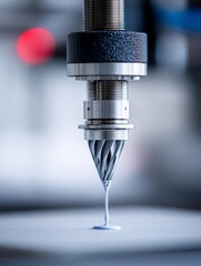 Precision 3D Printing Nozzle Filament Deposition - Advanced 3D printing technology, precise nozzle, filament extrusion, layer-by-layer construction, innovative manufacturing