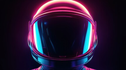 Tech style astronaut helmet glossy colors