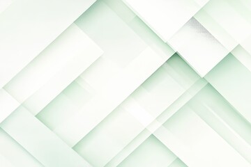 Obraz premium Abstract White and Light Green Geometric Shapes