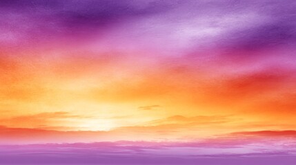 Serene Sunset Hues - Tranquil sunset, blending orange and purple, symbolizing peace, hope, serenity, dreams, and new beginnings