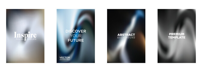 Abstract Gradient Mesh Poster Templates Inspire, Discover Your Future
