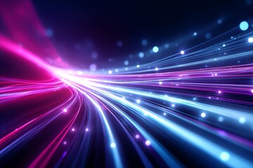 Speed of Light Abstract - Dynamic abstract depicting streaks of light representing high-speed data transfer or rapid technological advancement