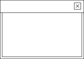 Square Modal Window UI Design Outline