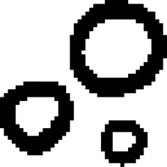 Pixel Bubble Cluster Icon for Retro and Abstract Patterns