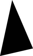 Sharp minimalistic triangular shape with clean edges