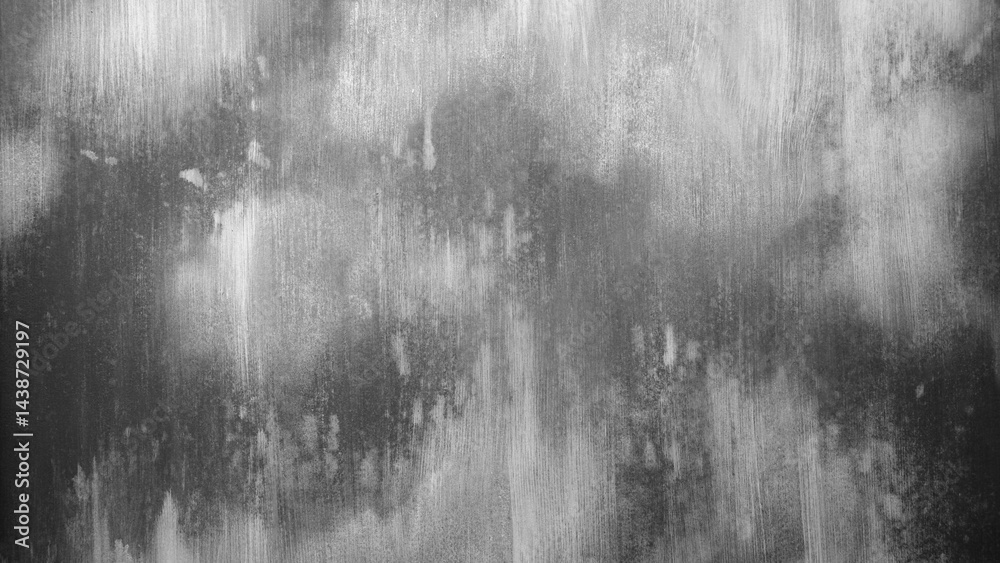 Poster Gray wall with many cracks holes scratches and marks. wall is made of concrete and has a rough texture as an abstract texture background for template pages and banners.