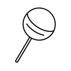 outline of a lollipop line art vector