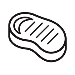 outline of a steak line art vector