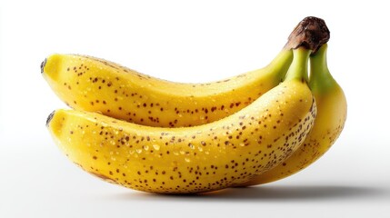 a fresh, ripe banana with a smooth yellow peel on a white isolated background, sweet and nutritious design
