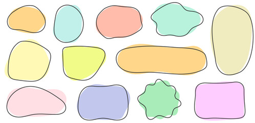 ゆるふわ、ふわふわのかわいいパステルフレーム