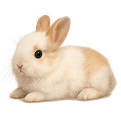 white rabbit on white background