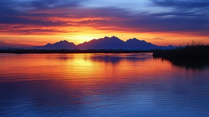 Fototapeta premium Sunset over the Brazilian EspinhaÃ?Â§o mountain range