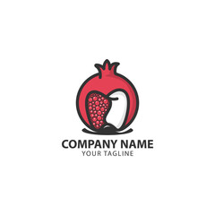 pomegranate dental logo design concept. pomegranate Creative Technology Logo vector template. Icon symbol