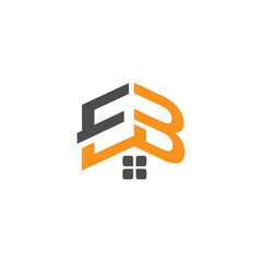 Abstract initial letter EB or BE logo in luxury gold color isolated on multiple background colors. The logo is suitable for real estate broker logo design inspiration templates.